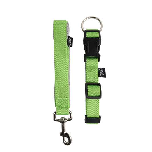 Recycled Materials Green Collar & Leash